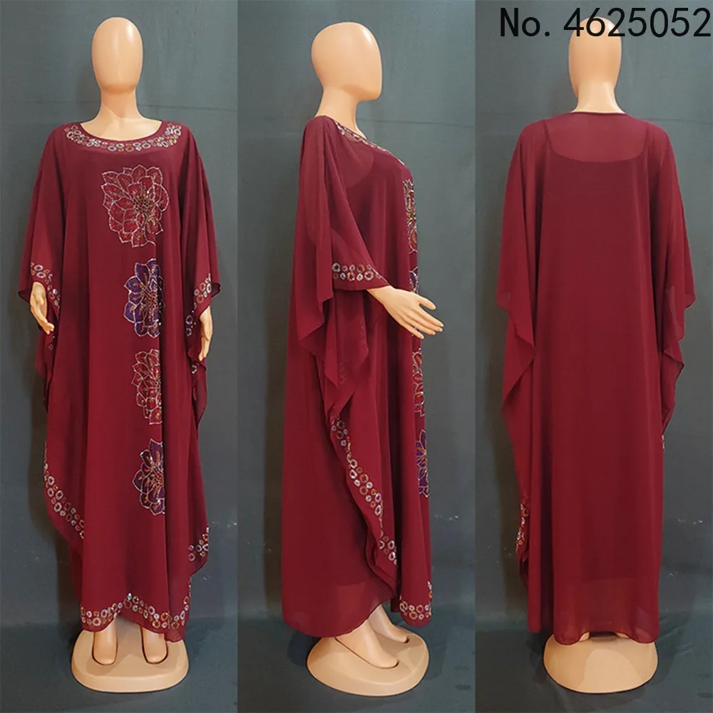 African Dresses for Women Elegant New Muslim Fashion Abayas Dashiki Diamond Robe Kaftan Chiffon Long Maxi Dress Two Piece 2022
African Dresses for Women Elegant New Muslim Fashion Abayas Dashiki Diamond Robe Kaftan Chiffon Long Maxi Dress Two Piece 2022