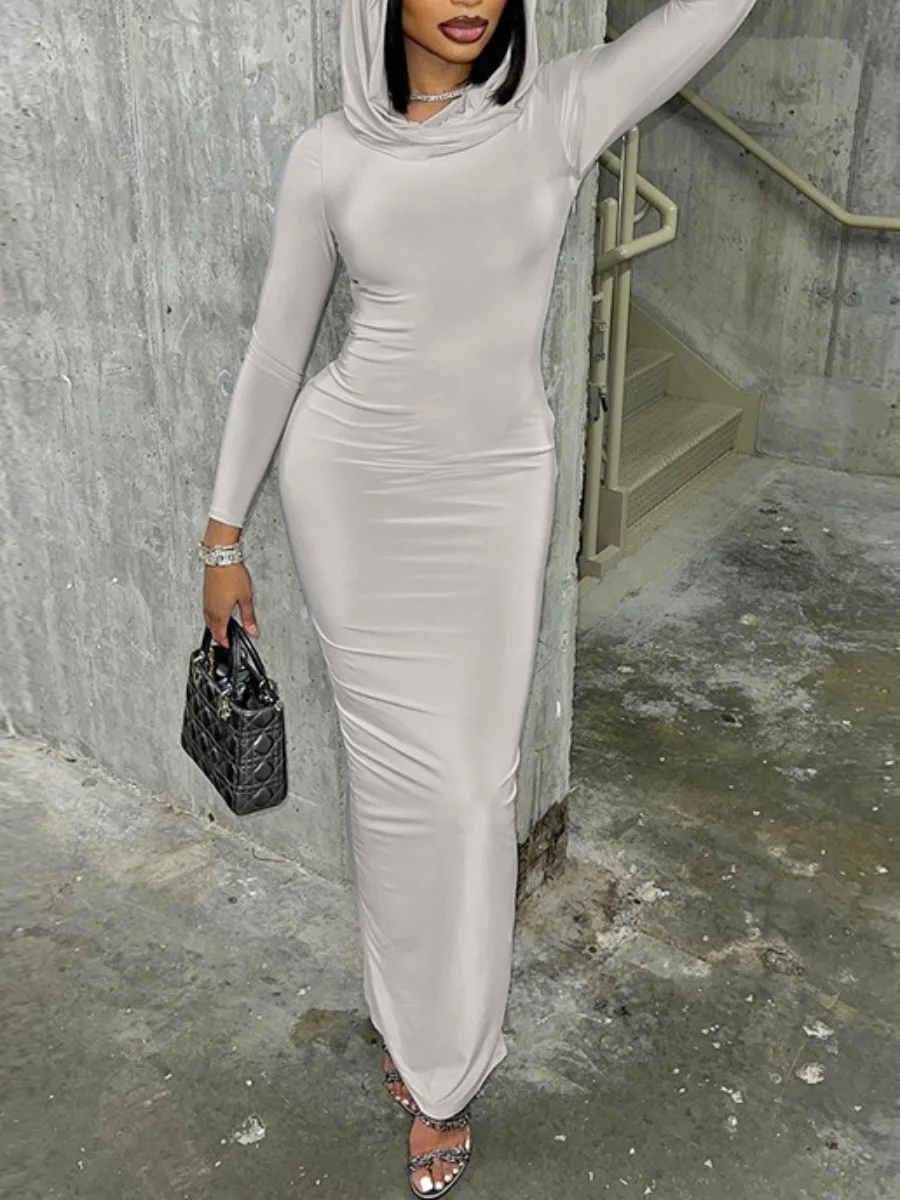 LW Plain Hooded Collar Slit Bodycon Maxi Dress Back High Split Long Sleeve Dress Sheath Wrap Skirts Slim Sexy Party Clubwears
LW Plain Hooded Collar Slit Bodycon Maxi Dress Back High Split Long Sleeve Dress Sheath Wrap Skirts Slim Sexy Party Clubwears