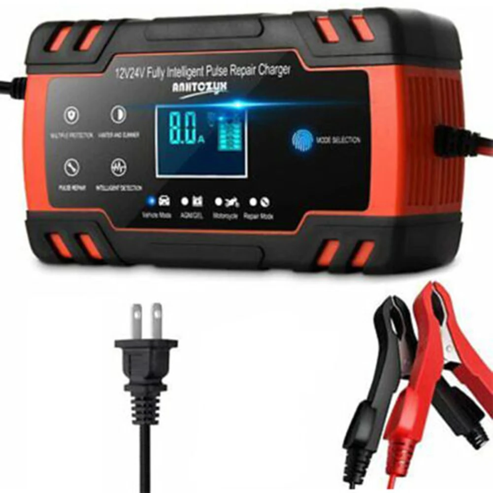 Intelligent Car Battery Charger 12/24V 6A Pulse Repair Starter AGM/GEL Car AGM Charger 150Amp Fully Automatic Repair Charge
Intelligent Car Battery Charger 12/24V 6A Pulse Repair Starter AGM/GEL Car AGM Charger 150Amp Fully Automatic Repair Charge
