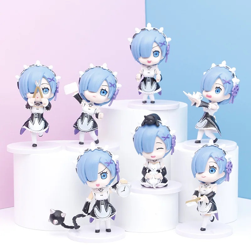 10cm 7pcs/Lot Re:Life in a different world from zero Q Version Rem Car Decoration PVC Action Figures Model Dolls Toys Gifts
10cm 7pcs/Lot Re:Life in a different world from zero Q Version Rem Car Decoration PVC Action Figures Model Dolls Toys Gifts