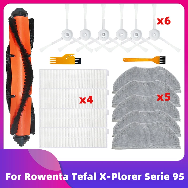 Запчасти для Rowenta Tefal X-Plorer, серия 95 RG7975WH RG7987WH, запчасти, основной ролик, боковая щетка, Hepa фильтр, Швабра, салфетка для протирания, сменные
Запчасти для Rowenta Tefal X-Plorer, серия 95 RG7975WH RG7987WH, запчасти, основной ролик, боковая щетка, Hepa фильтр, Швабра, салфетка для протирания, сменные