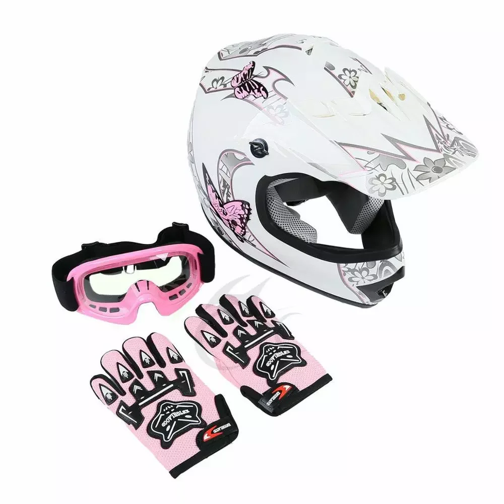 Motorcycle DOT Youth Full face Helmet Child Kid Adult Pink Butterfly Dirt Bike ATV Motocross Cycling Helmet +Goggles Gloves S-XL
Motorcycle DOT Youth Full face Helmet Child Kid Adult Pink Butterfly Dirt Bike ATV Motocross Cycling Helmet +Goggles Gloves S-XL