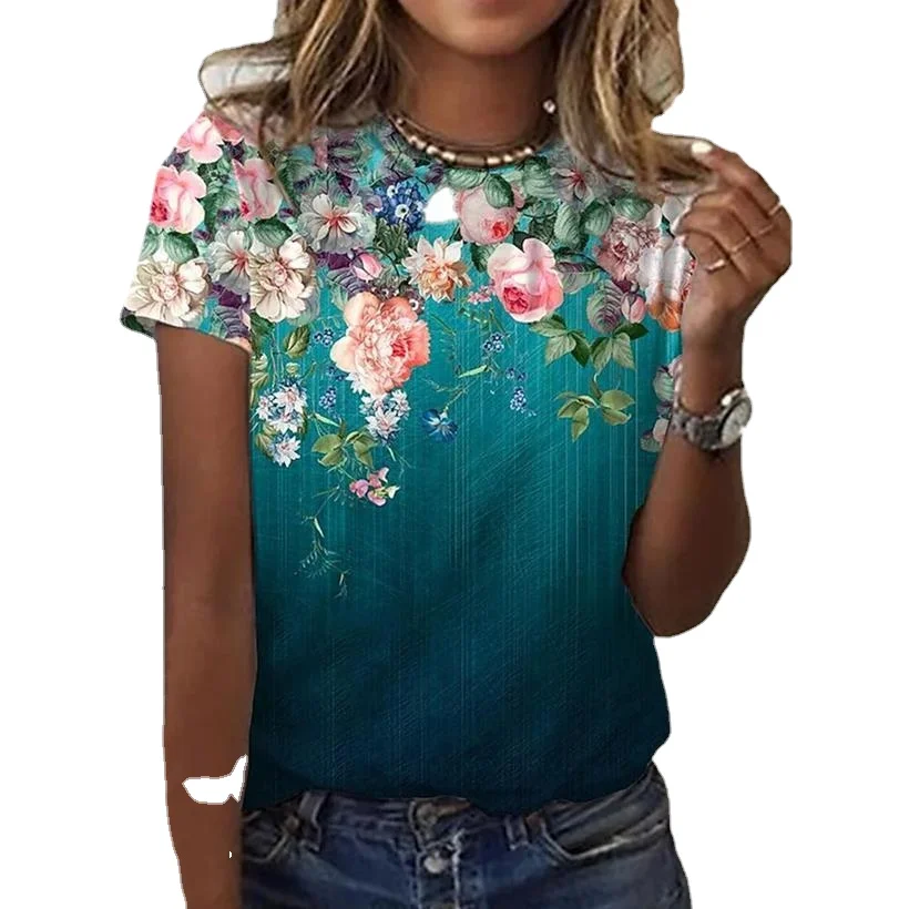 Женская футболка с коротким рукавом, повседневный Удобный универсальный топ с 3D принтом роз, элегантная одежда, Новинка лета 2021
Женская футболка с коротким рукавом, повседневный Удобный универсальный топ с 3D принтом роз, элегантная одежда, Новинка лета 2021