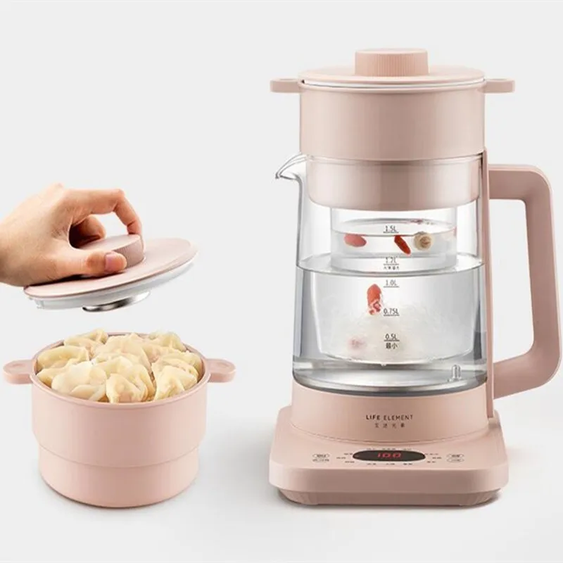 220V 1.5L Electric Stewing Pot Intelligent Multifunction Household Steaming Cooker Mini Glass Kettle Stewer Cooking Machine
220V 1.5L Electric Stewing Pot Intelligent Multifunction Household Steaming Cooker Mini Glass Kettle Stewer Cooking Machine