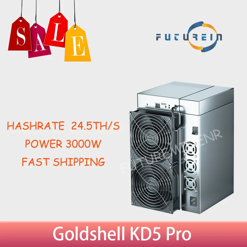 New Goldshell Asic Miner KD5 Pro KDA 24.5Th/s 3000W Kadena Machine Crypto Mining Rig
New Goldshell Asic Miner KD5 Pro KDA 24.5Th/s 3000W Kadena Machine Crypto Mining Rig