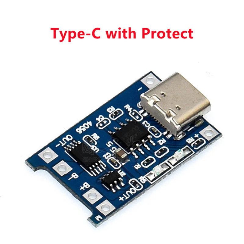 1A 18650 Lithium Battery Protection Board Type-c/Micro/Mini USB One Plate Module Charging Module TP4056 with Protection
1A 18650 Lithium Battery Protection Board Type-c/Micro/Mini USB One Plate Module Charging Module TP4056 with Protection