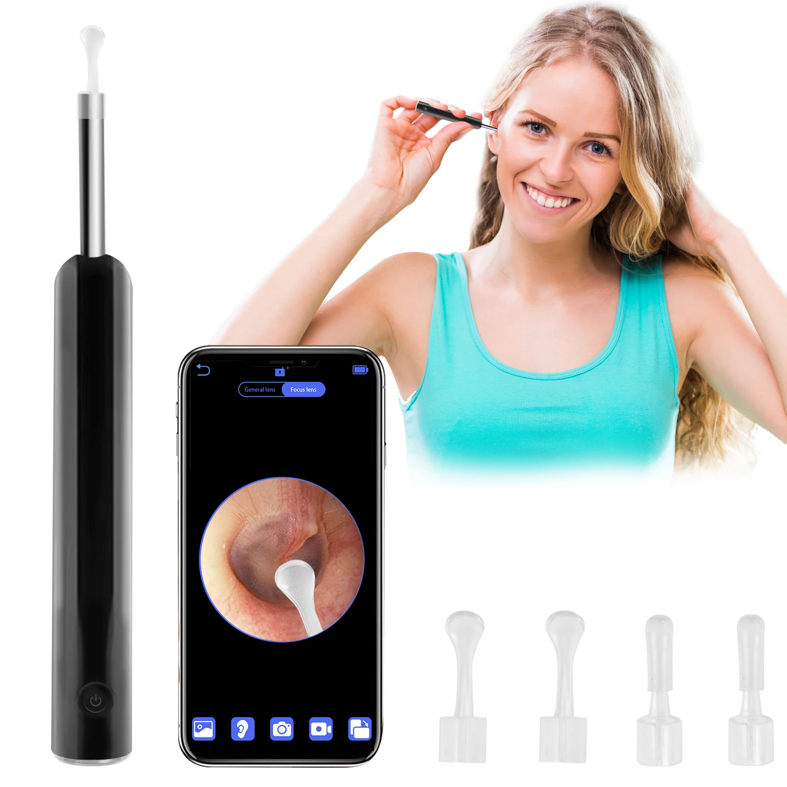 Brand New Smart Wireless Visual Ear Scoop Artifact HD Intelligent Light-emitting Endoscope Soft Head Safe Ear Cleaner Picking
Brand New Smart Wireless Visual Ear Scoop Artifact HD Intelligent Light-emitting Endoscope Soft Head Safe Ear Cleaner Picking