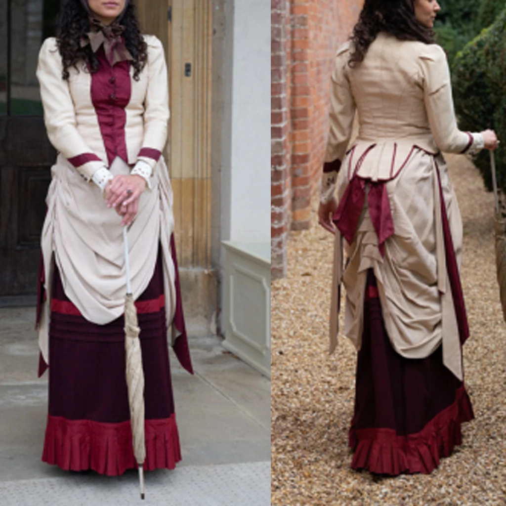 1890s Victorian Bustle Ball Gown Costume Victorian Civil War Gothic Retro Walking Dress Renaissance Theater Costume
1890s Victorian Bustle Ball Gown Costume Victorian Civil War Gothic Retro Walking Dress Renaissance Theater Costume