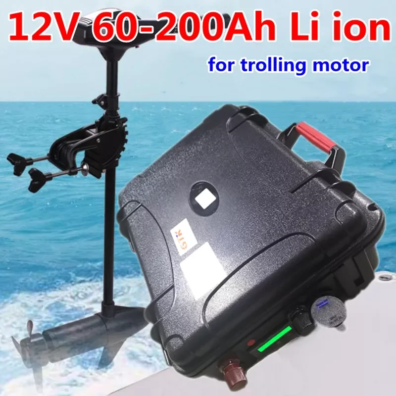 waterproof rechargeable 12V 60Ah 80Ah 120Ah 150ah 180ah 200ah Lithium ion battery for trolling motor boat propeller+10A Charger
waterproof rechargeable 12V 60Ah 80Ah 120Ah 150ah 180ah 200ah Lithium ion battery for trolling motor boat propeller+10A Charger
