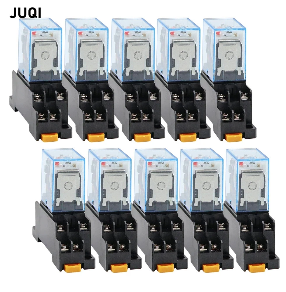 10set MY2P HH52P MY2NJ 12V 24V DC / 110V 220V AC coil general purpose DPDT micro mini relay with socket base
10set MY2P HH52P MY2NJ 12V 24V DC / 110V 220V AC coil general purpose DPDT micro mini relay with socket base