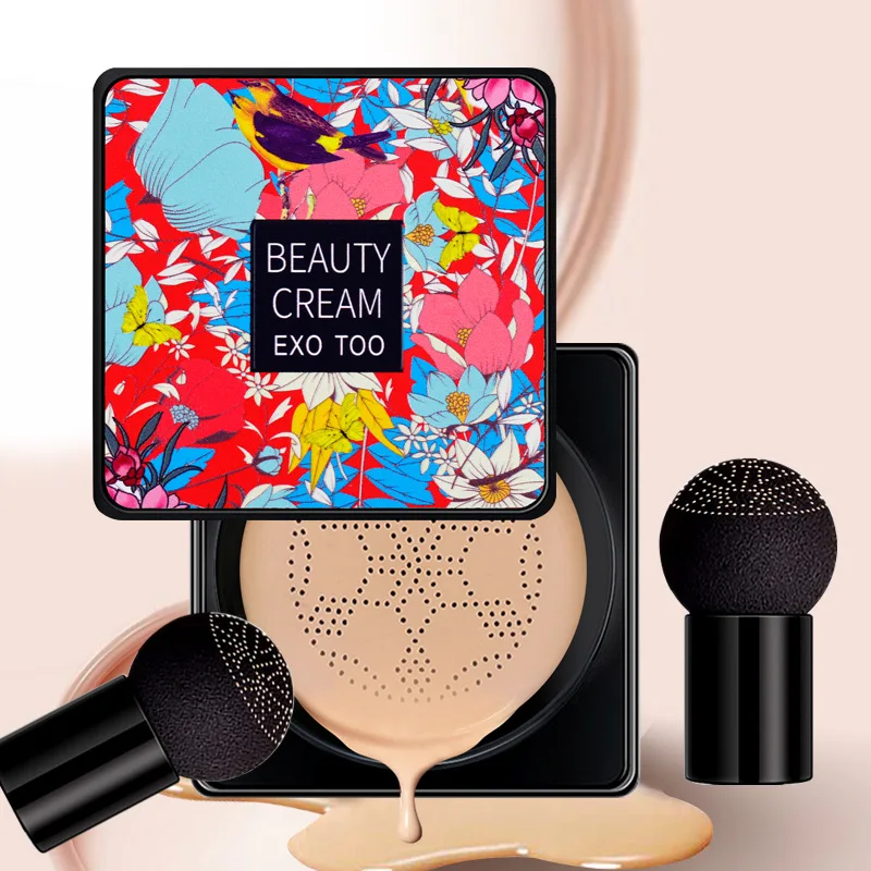 

2Colors Mushroom Head Air Cushion CC Cream BB Cream Foundation Cream Concealer Whitening Waterproof Brighten Facial Make Up