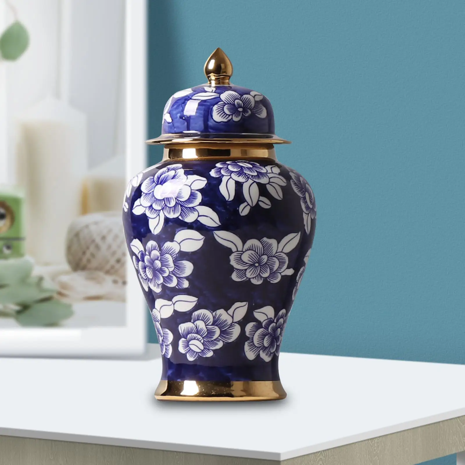 Ginger Jar Smooth Centerpiece Decor Storage Jar Creative Decoration Crafts Ceramic Vase for Decoration
Ginger Jar Smooth Centerpiece Decor Storage Jar Creative Decoration Crafts Ceramic Vase for Decoration