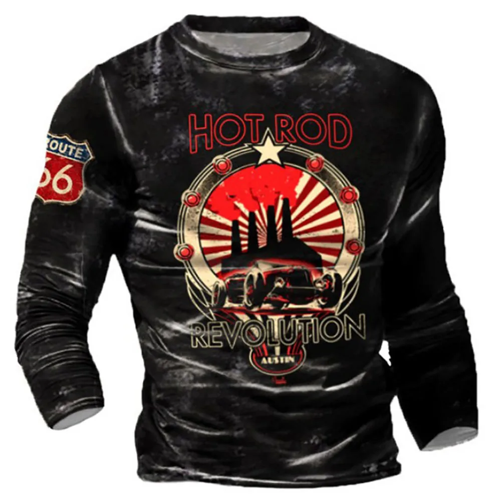 Fashion Retro Men's T-shirts Oversized Loose Clothes Vintage Long Sleeve America Route 66 Letters 3D Printed T-shirt EU Size 5XL
Fashion Retro Men's T-shirts Oversized Loose Clothes Vintage Long Sleeve America Route 66 Letters 3D Printed T-shirt EU Size 5XL