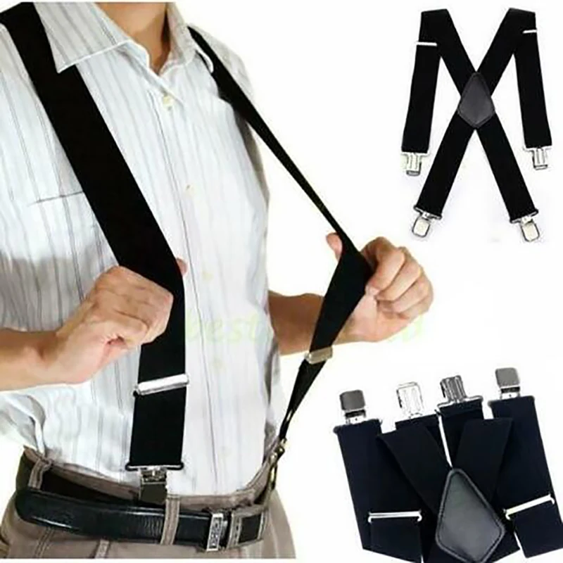 Men Suspenders High Elastic Adjustable 4 Strong Clips Suspender Heavy Duty X Back Trousers Braces Pants Holder Wedding Wear
Men Suspenders High Elastic Adjustable 4 Strong Clips Suspender Heavy Duty X Back Trousers Braces Pants Holder Wedding Wear