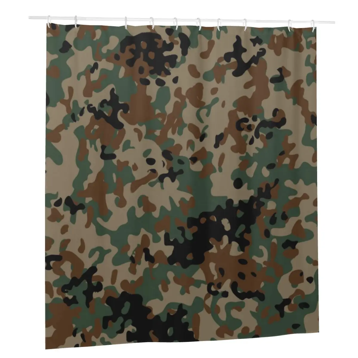 Камуфляжная занавеска для душа Flecktarn из полиэстера, водонепроницаемая занавеска для ванной, армейская камуфляжная декоративная занавеска
Камуфляжная занавеска для душа Flecktarn из полиэстера, водонепроницаемая занавеска для ванной, армейская камуфляжная декоративная занавеска