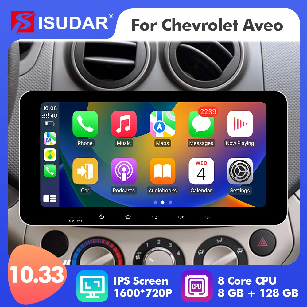 ISUDAR 10.33" inch Android10 Car Radio For Chevrolet/AVEO T250 2006 Navigation Multimedia Player Audio Stereo Carplay No 2 DIN
ISUDAR 10.33" inch Android10 Car Radio For Chevrolet/AVEO T250 2006 Navigation Multimedia Player Audio Stereo Carplay No 2 DIN