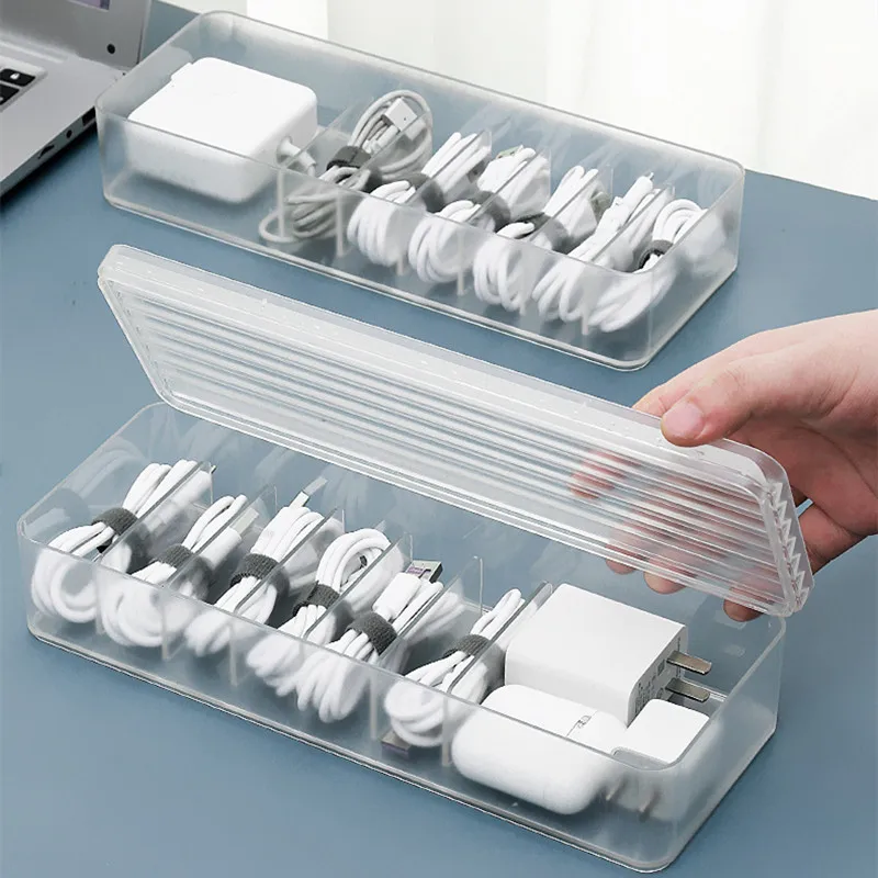Cable Storage Box Transparent Plastic Data Line Storage Container for Desk Stationery Makeup Organizer, Key and Jewelry Box
Cable Storage Box Transparent Plastic Data Line Storage Container for Desk Stationery Makeup Organizer, Key and Jewelry Box