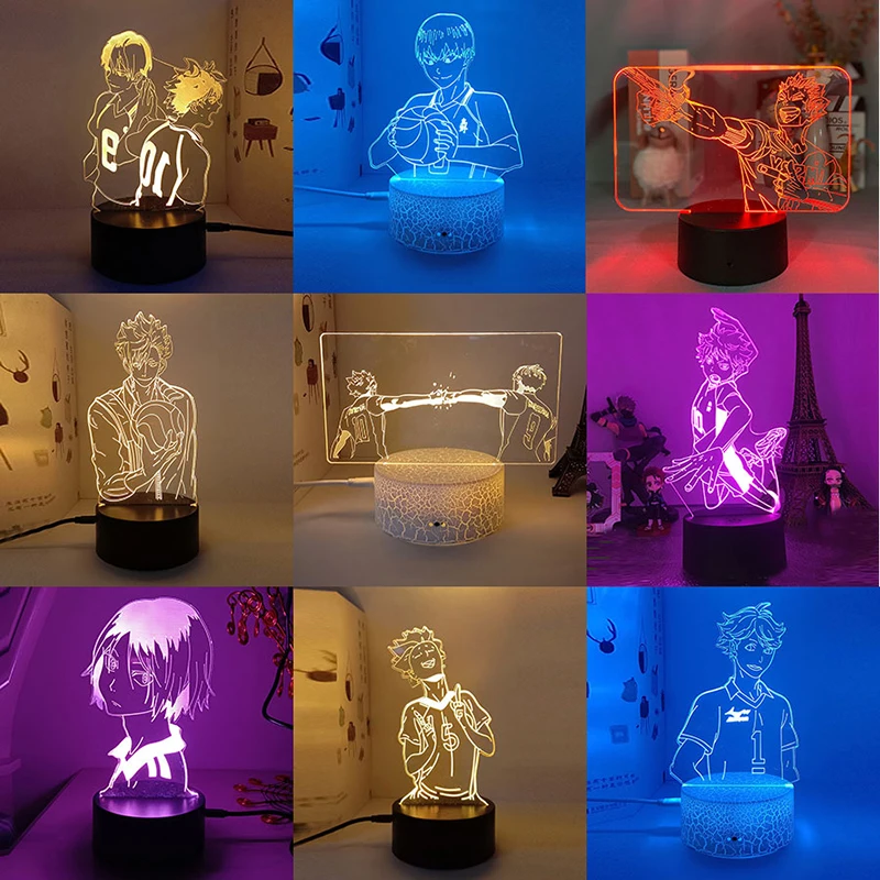 Haikyuu Hinata Shoyo Kenma 3d led lamp for bedroom manga night lights anime figure avatar room decor Decoration cute gift
Haikyuu Hinata Shoyo Kenma 3d led lamp for bedroom manga night lights anime figure avatar room decor Decoration cute gift
