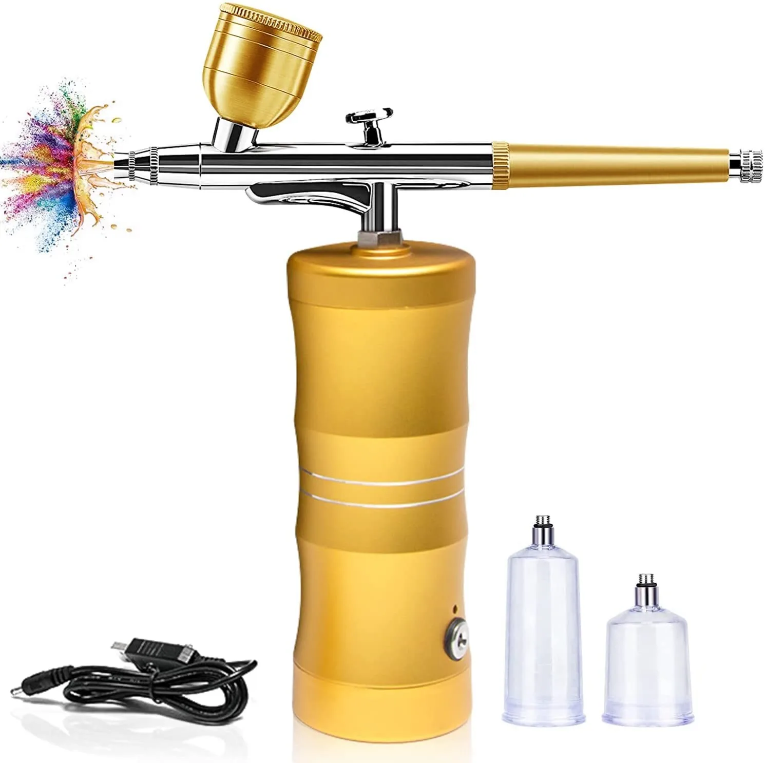 Mini Air Compressor Kit Portable Rechargeable Air-Brush Paint Spray Gun Airbrush For Nail Art Tattoo Craft Cake Makeup Face
Mini Air Compressor Kit Portable Rechargeable Air-Brush Paint Spray Gun Airbrush For Nail Art Tattoo Craft Cake Makeup Face
