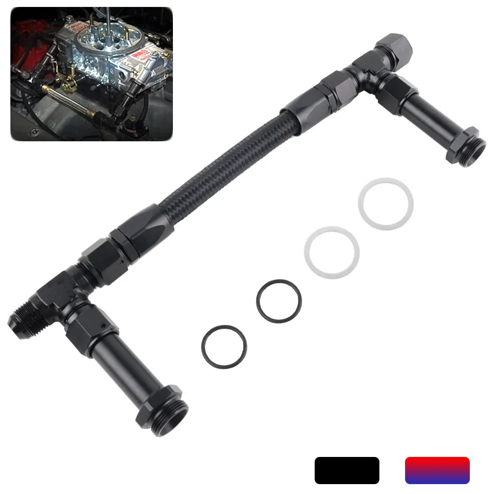 AN8 8AN Dual Feed Fuel Line Kit For Holley 4150 Carburetor Dual Feed Carb Fuel Line Stainless Steel Braided Hose
AN8 8AN Dual Feed Fuel Line Kit For Holley 4150 Carburetor Dual Feed Carb Fuel Line Stainless Steel Braided Hose