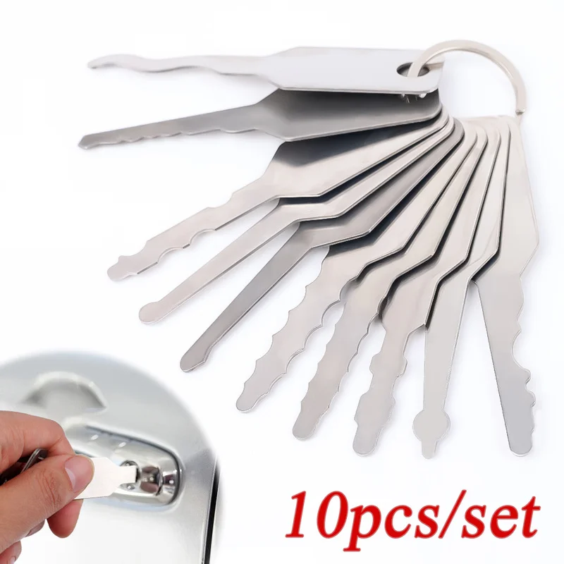 10 stücke Edelstahl Auto Key Blank Dual Seitige Entriegelung Lock Offene Werkzeuge Auto Reparatur Ersatz Schlüssel Schlosser Kit
10 stücke Edelstahl Auto Key Blank Dual Seitige Entriegelung Lock Offene Werkzeuge Auto Reparatur Ersatz Schlüssel Schlosser Kit