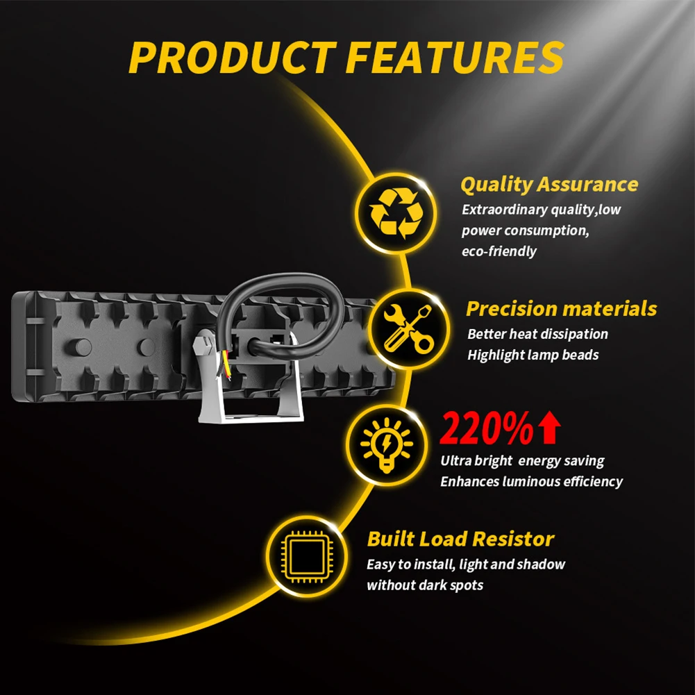 Car LED One-shaped 16 Lights Flashing Left And Right Work Lights 6 Inches 48W Two-color Flashing Off-road Vehicle Modified Headl
Car LED One-shaped 16 Lights Flashing Left And Right Work Lights 6 Inches 48W Two-color Flashing Off-road Vehicle Modified Headl