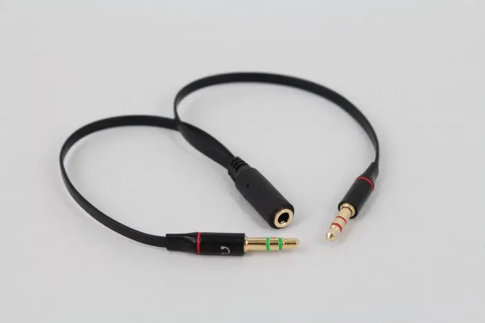 Аудио разделенные кабели 3 5 мм двойной 2 штекер-гнездо стерео аудио гарнитура