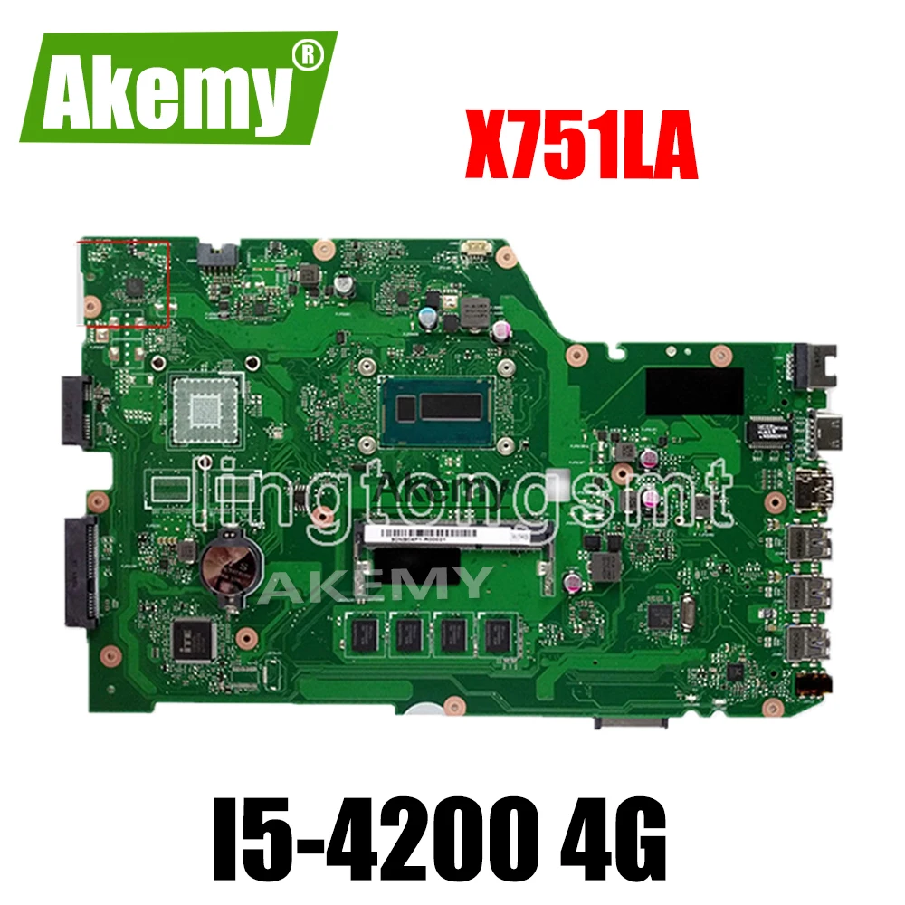X751LA Motherboard I5-4200 REV2.0 For Asus X751LN X751LK X751LAB R752L R752LD R752LN Laptop motherboard X751LD Mainboard
X751LA Motherboard I5-4200 REV2.0 For Asus X751LN X751LK X751LAB R752L R752LD R752LN Laptop motherboard X751LD Mainboard
