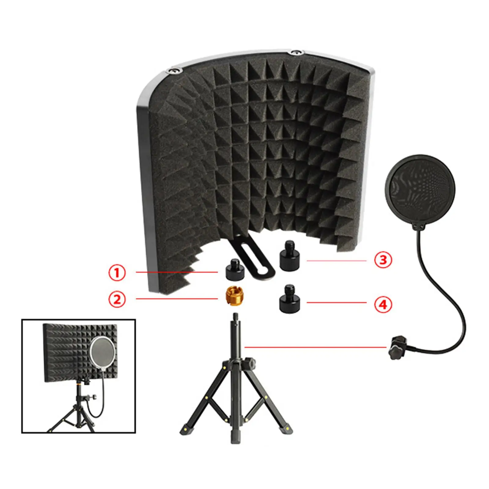 Recording Studio Microphone with Tripod Stand & Pops' Filter Compatible w/Blue , Condenser Mics 
Recording Studio Microphone with Tripod Stand & Pops' Filter Compatible w/Blue , Condenser Mics