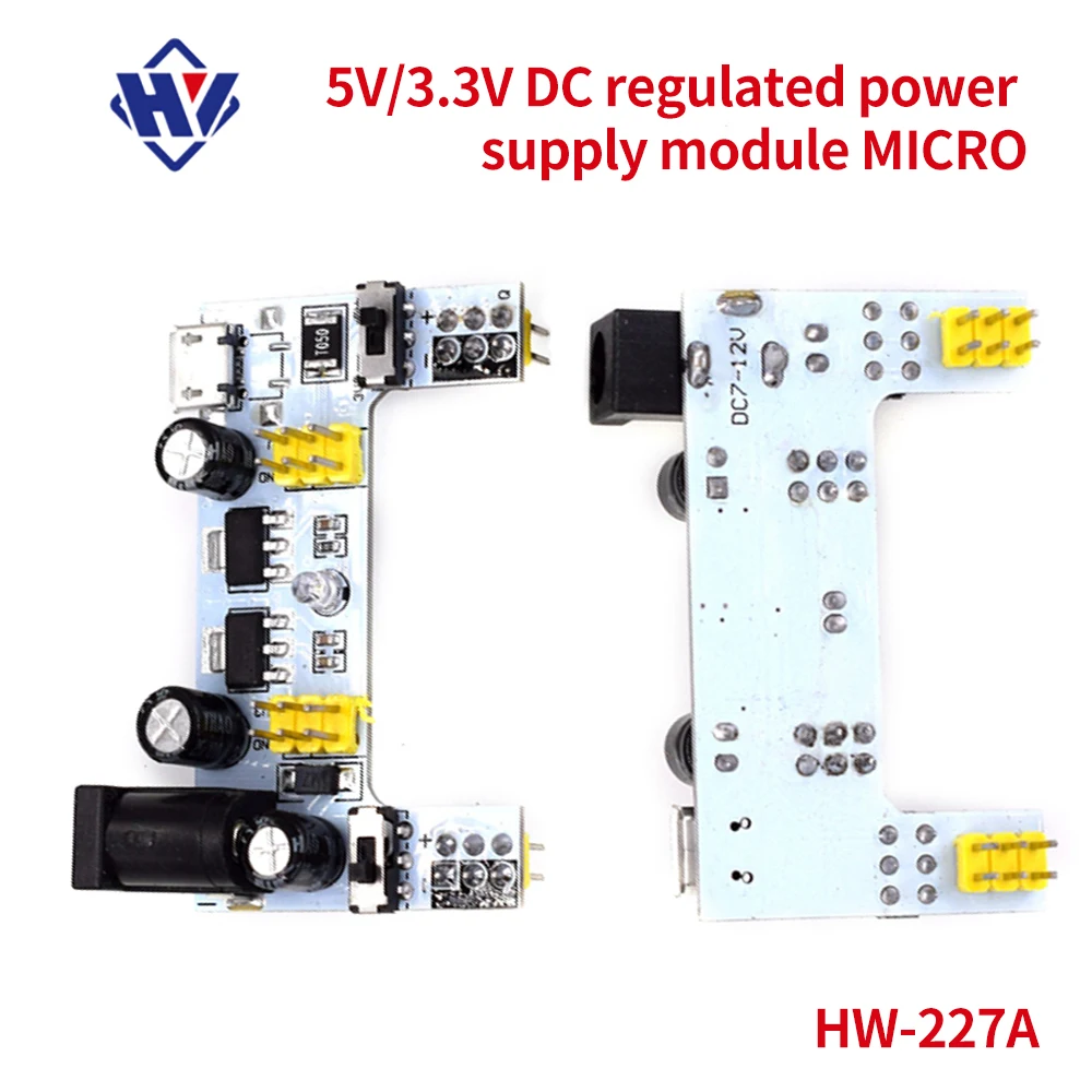 

MB102 USB Interface / MICRO White Breadboard Dedicated Power Supply Module 2-Way 3.3V 5V for Arduino 2 Channel Bread Board