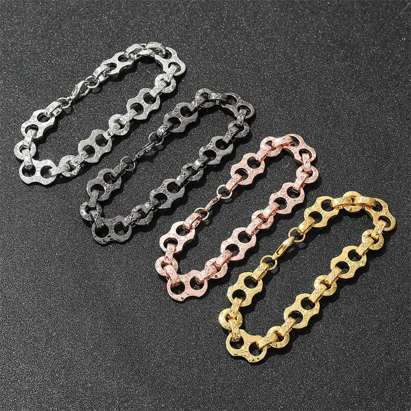 European And American Black Men's Handmade 8-Character Chain Bracelet Hip-hop Street Hipster Lettering 520 Jewelry Accessories
European And American Black Men's Handmade 8-Character Chain Bracelet Hip-hop Street Hipster Lettering 520 Jewelry Accessories