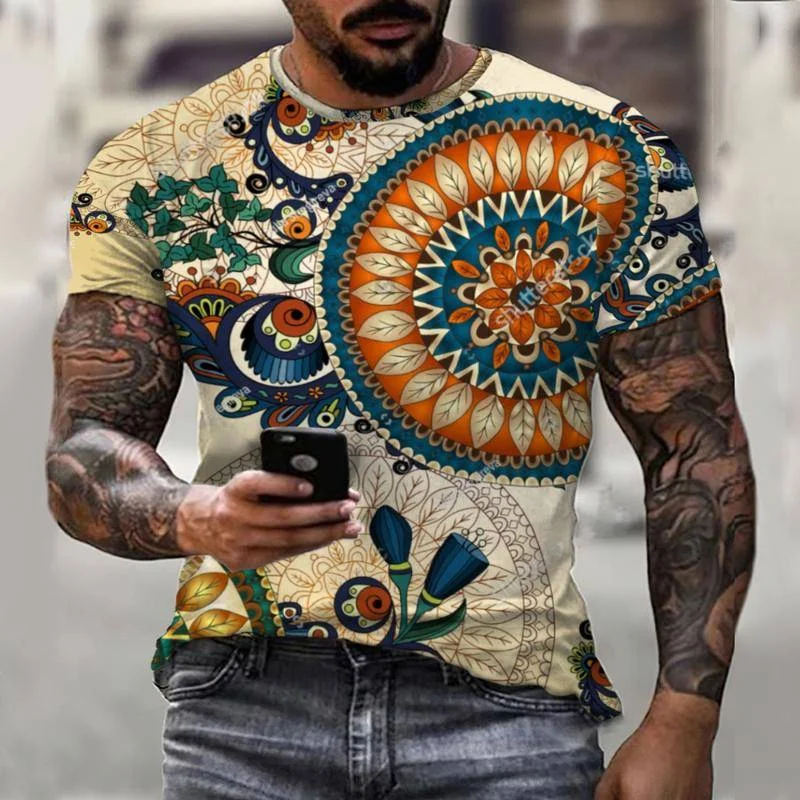 Painting Abstract Mosaic Ethnic Vintage Style New Summer Men Short Sleeve Top Oversized T-Shirt Fashion Everyday Wear
Painting Abstract Mosaic Ethnic Vintage Style New Summer Men Short Sleeve Top Oversized T-Shirt Fashion Everyday Wear