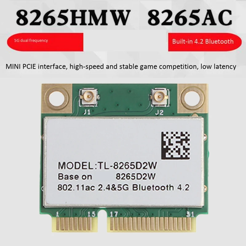 8265 AC 8265D2W WiFi карта 1200M 2,4/5G Dual Band Mini PCIE Bluetooth 4,2 для Win7 Win 8 Win 10
8265 AC 8265D2W WiFi карта 1200M 2,4/5G Dual Band Mini PCIE Bluetooth 4,2 для Win7 Win 8 Win 10