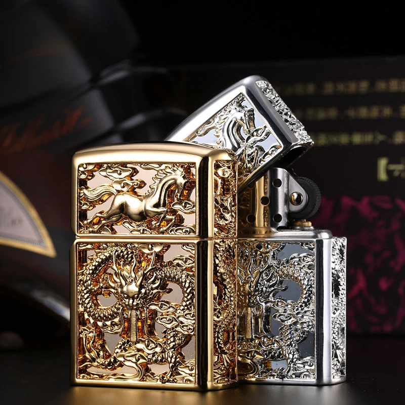 Vintage Retro Nostalgic Pure Copper Windproof Kerosene Lighter Armor Machine Igniter Smoking Accessories Gadgets For Men
Vintage Retro Nostalgic Pure Copper Windproof Kerosene Lighter Armor Machine Igniter Smoking Accessories Gadgets For Men