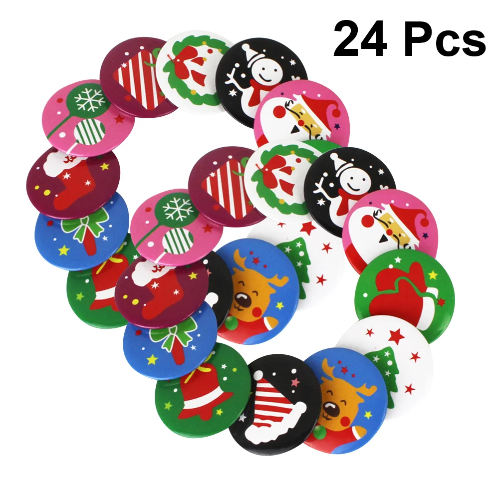 24pcs Christmas Button Christmas Tinplate Badge for Christmas Party Clothes Bags Hats Accessories
24pcs Christmas Button Christmas Tinplate Badge for Christmas Party Clothes Bags Hats Accessories