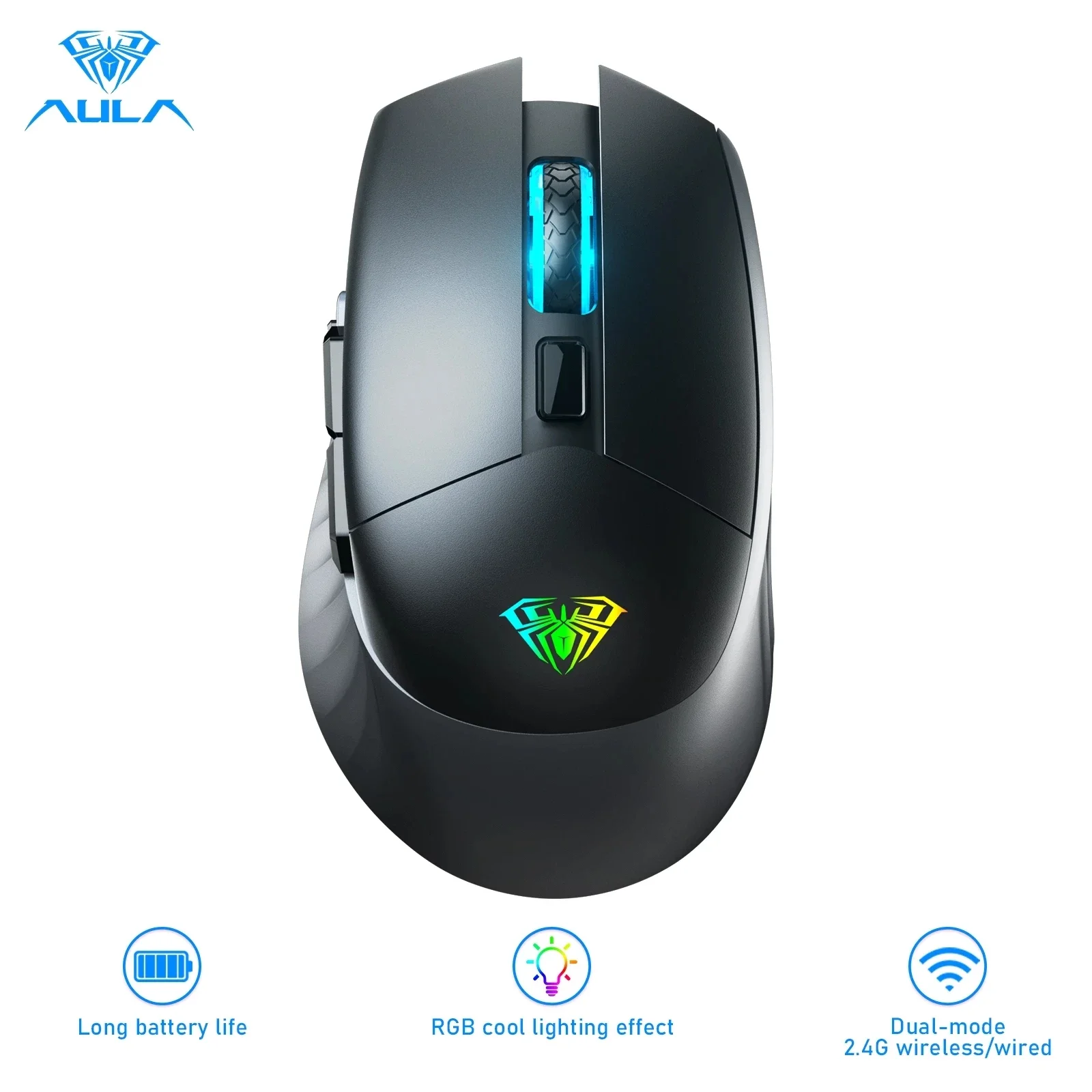 AULA SC520 RGB Dual-mode 2.4G Wirelees Type-C Wired Gaming mouse 10000 DPI For Pc gamer Computer Desktop Laptop
AULA SC520 RGB Dual-mode 2.4G Wirelees Type-C Wired Gaming mouse 10000 DPI For Pc gamer Computer Desktop Laptop
