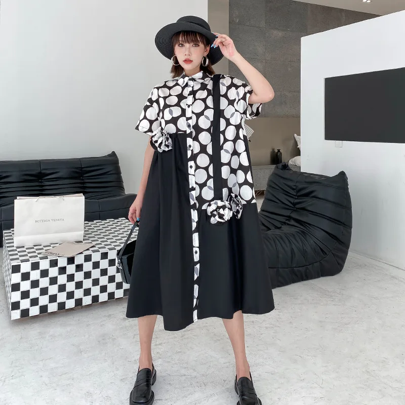 French Retro Three-dimensional Flower Dress Women 2022 Summer Thin Streetwear Chic Spliced Short Sleeve Loose Dot Dresses 3512
French Retro Three-dimensional Flower Dress Women 2022 Summer Thin Streetwear Chic Spliced Short Sleeve Loose Dot Dresses 3512