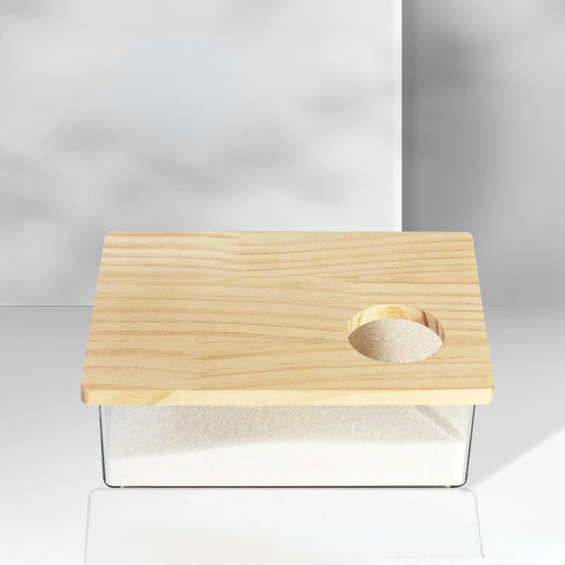 Small Animal Sand-Bath Box, Wooden Acrylic Small Pet Sand Bath Box, Sand Bath Shower Room ,Sand Bath Container for Rat Hamster
Small Animal Sand-Bath Box, Wooden Acrylic Small Pet Sand Bath Box, Sand Bath Shower Room ,Sand Bath Container for Rat Hamster