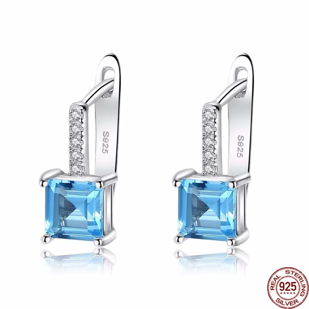 BABIQU Sky Blue Topaz Gemstone Stud Earrings for Women Solid 925 Sterling Silver Fashion Wholesale Jewellery Wedding Gift Se9108 
BABIQU Sky Blue Topaz Gemstone Stud Earrings for Women Solid 925 Sterling Silver Fashion Wholesale Jewellery Wedding Gift Se9108