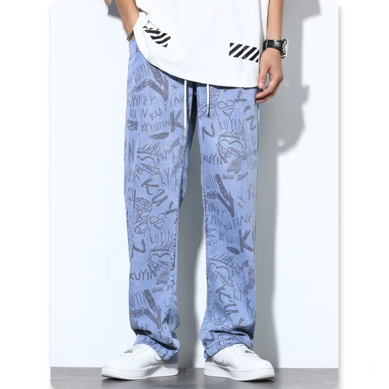 Дизайнерские мешковатые джинсы с надписью граффити, мужские Модные повседневные свободные брюки в стиле хип-хоп, Корейская трендовая уличн...
Дизайнерские мешковатые джинсы с надписью граффити, мужские Модные повседневные свободные брюки в стиле хип-хоп, Корейская трендовая уличн...