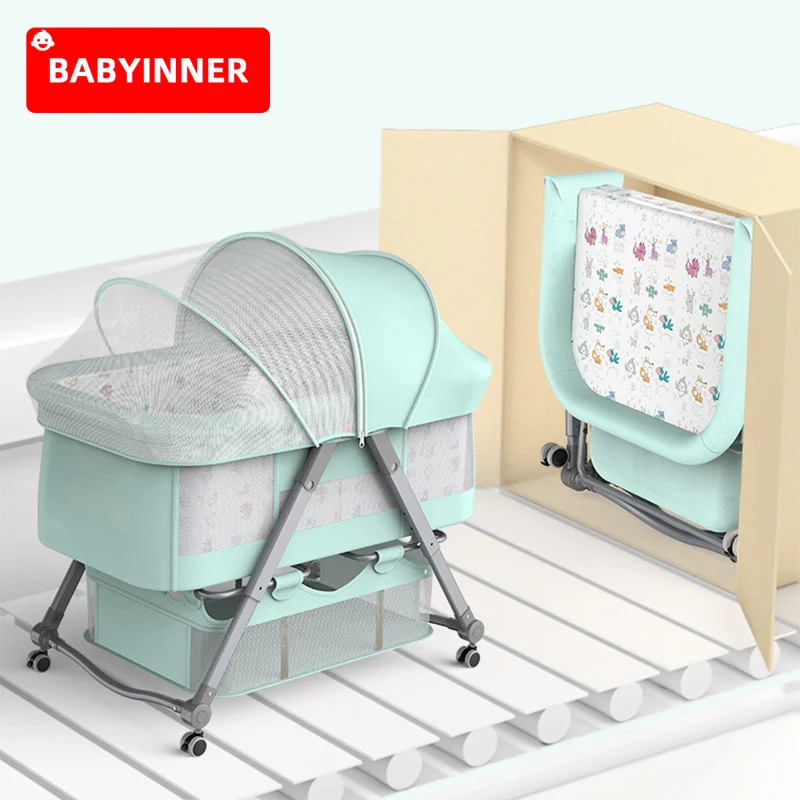 Babyinner Foldable Baby Crib comfortable Travel Cradle Bed Portable Bed with Mosquito Net Multifunctional Crib for Newborns 0-2Y
Babyinner Foldable Baby Crib comfortable Travel Cradle Bed Portable Bed with Mosquito Net Multifunctional Crib for Newborns 0-2Y