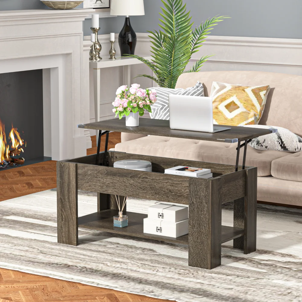 Современный деревянный 39 дюймов прямоугольный подъемный журнальный столик, Φ серый
Современный деревянный 39 дюймов прямоугольный подъемный журнальный столик, Φ серый