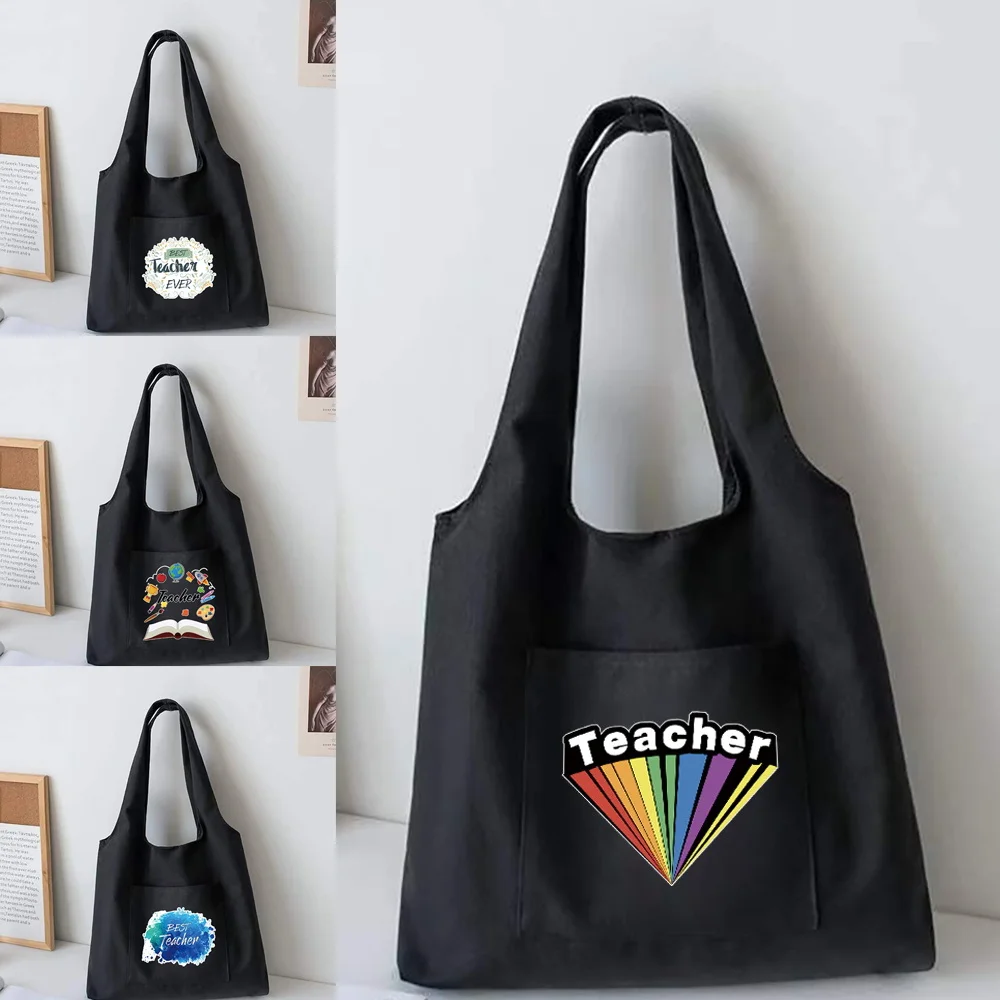 Teacher Pattern Canvas Vest Bag 2022 New Fashion Women Shoulder Shopping Bag Student Tote Bag Casual Shopper Travel Sundries Bag
Teacher Pattern Canvas Vest Bag 2022 New Fashion Women Shoulder Shopping Bag Student Tote Bag Casual Shopper Travel Sundries Bag