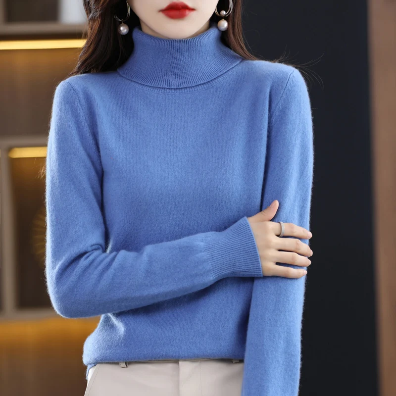 2023 Autumn/Winter Temperament High Neck Sweater Women's Inner Layer High Lapel Loose and Slim Knitted Bottom SolidWoolen Sweate
2023 Autumn/Winter Temperament High Neck Sweater Women's Inner Layer High Lapel Loose and Slim Knitted Bottom SolidWoolen Sweate