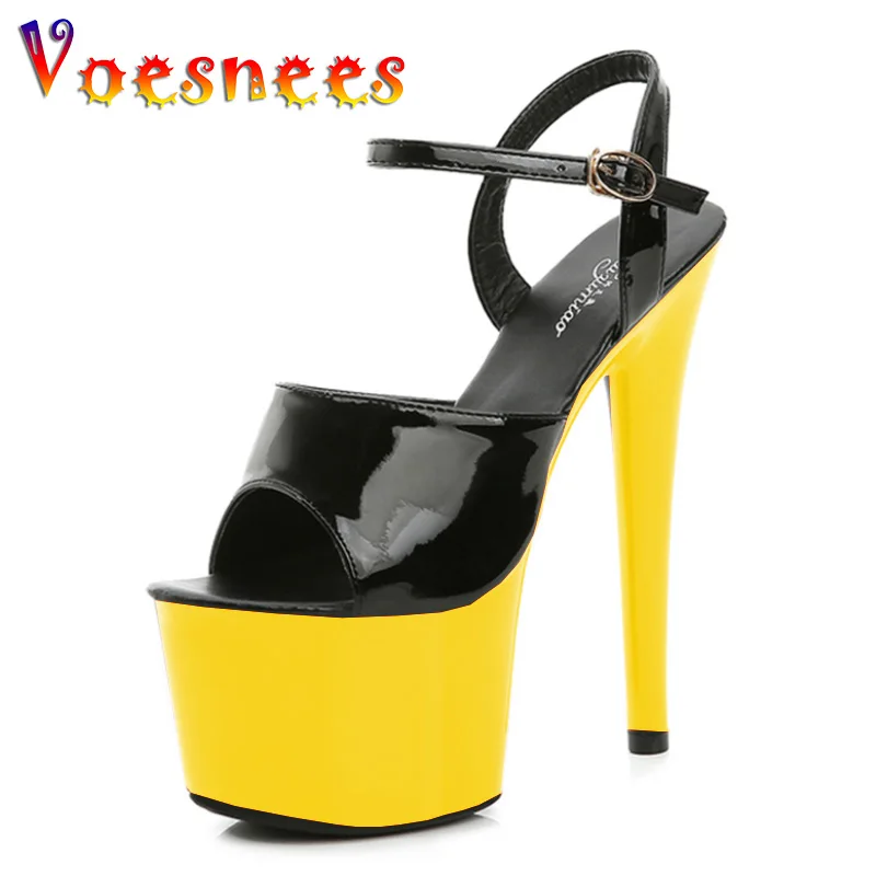 Mixed Color Stripper Fashion Buckle Strap Super High Heel 17cm Summer Sexy Peep-toe Women Sandals Gladiator Party Club sandalias
Mixed Color Stripper Fashion Buckle Strap Super High Heel 17cm Summer Sexy Peep-toe Women Sandals Gladiator Party Club sandalias