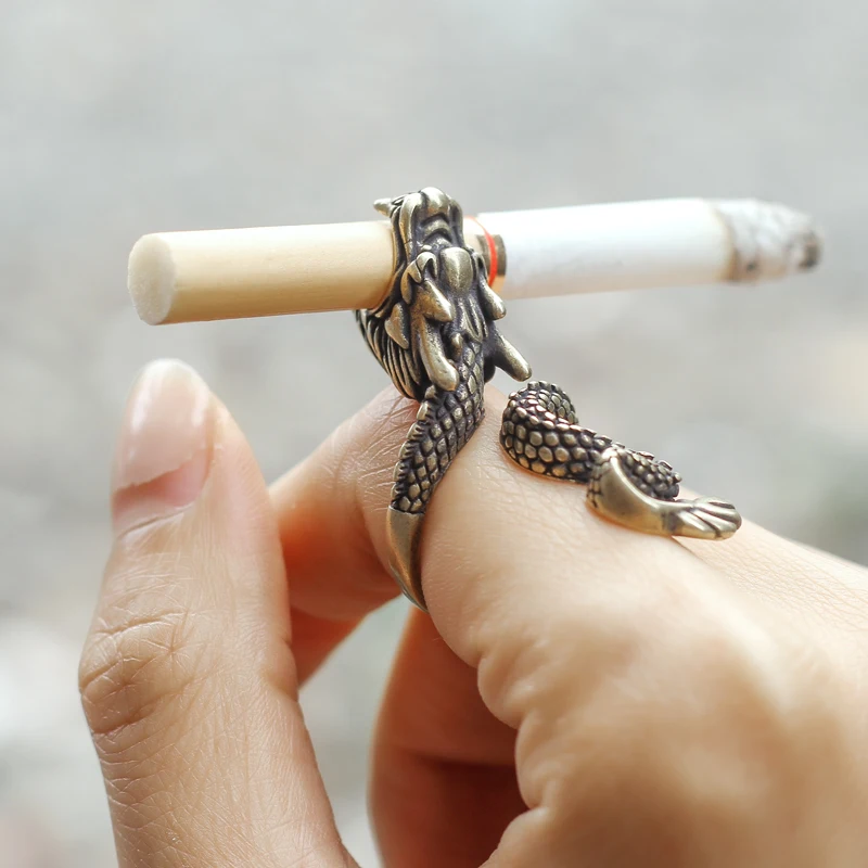 Vintage Dragon Shaped Cigarette Clip Ring Gadgets for Men Smoking Pipe Accessories Unique Gifts Fashion Ring
Vintage Dragon Shaped Cigarette Clip Ring Gadgets for Men Smoking Pipe Accessories Unique Gifts Fashion Ring