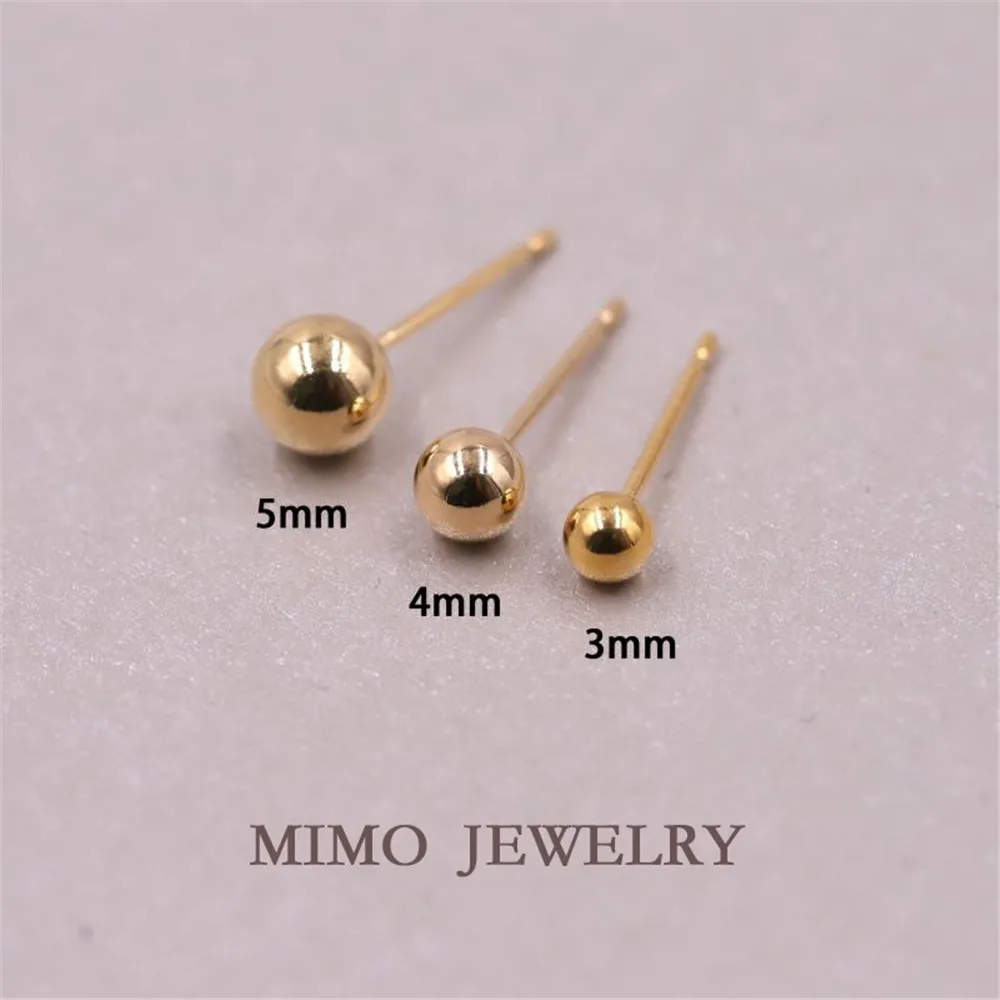 United States 14K Gold Filled 3-5mm gold bead gold bean finished earrings earrings DIY accessories
United States 14K Gold Filled 3-5mm gold bead gold bean finished earrings earrings DIY accessories