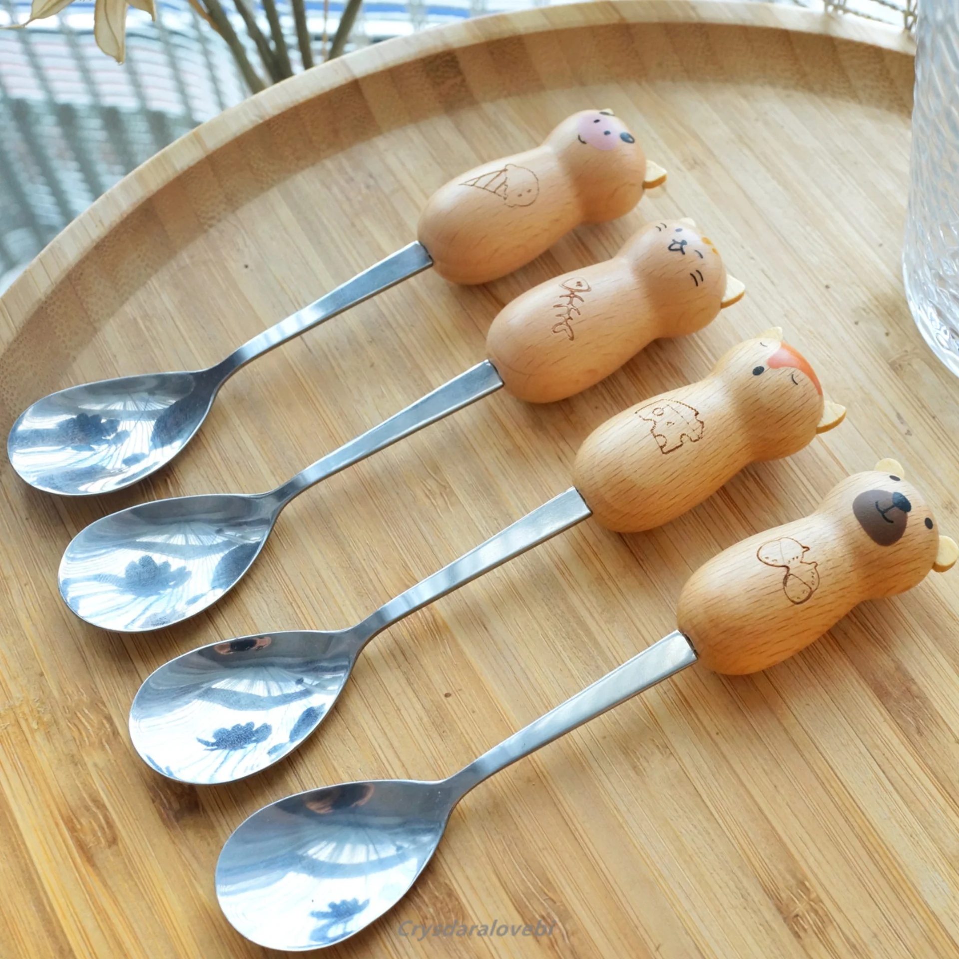 4pcs Cartoon Animal Wooden Handle Stainless Steel Coffee Spoon Creative Stirring Spoon Dessert Spoon Short Handle Spoon Ins Wind
4pcs Cartoon Animal Wooden Handle Stainless Steel Coffee Spoon Creative Stirring Spoon Dessert Spoon Short Handle Spoon Ins Wind