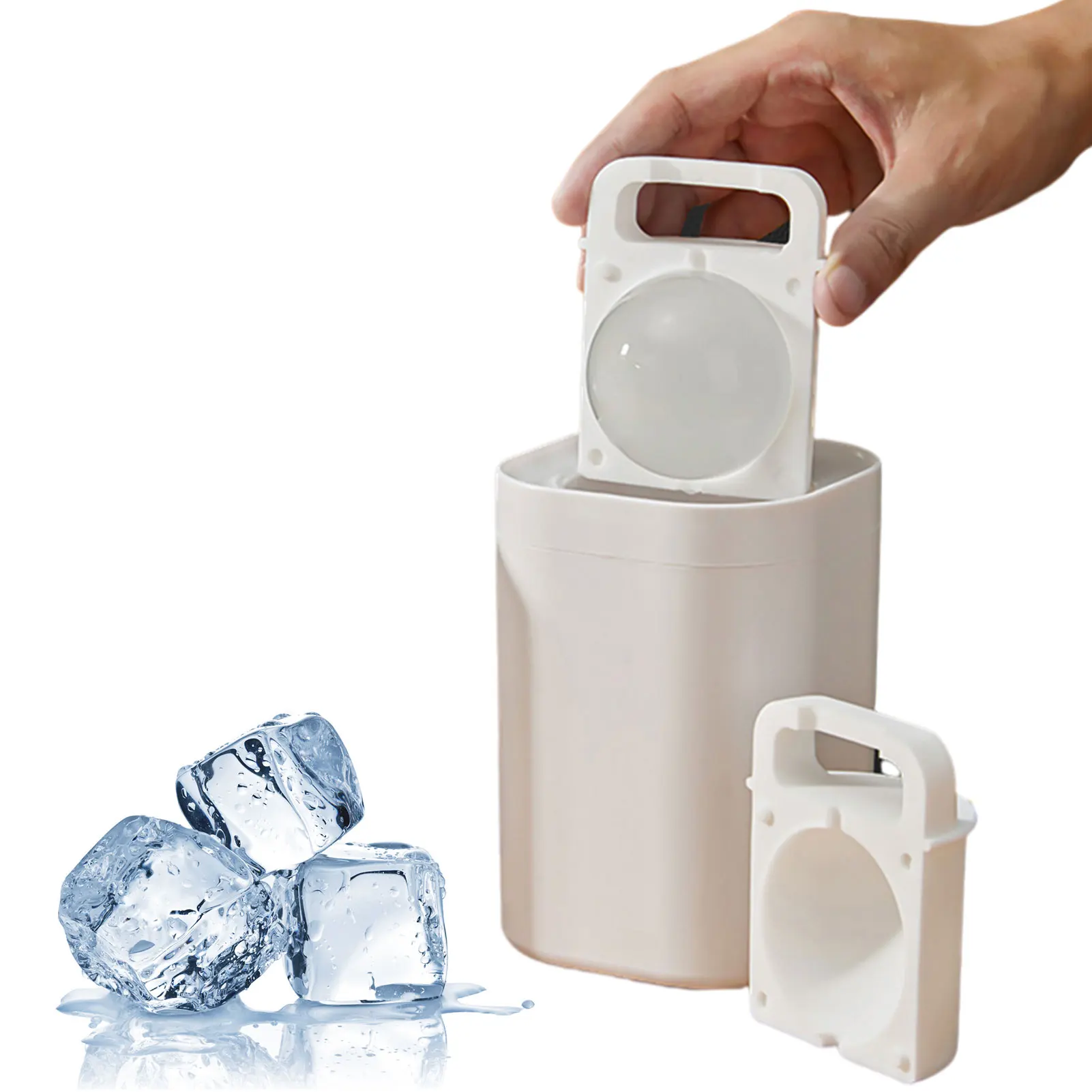Ice Ball Making Molds Clear Ice Ball Ice Cube Box with Rotating Handle Pull Design Ice Ball Making Tools for Kitchen Office
Ice Ball Making Molds Clear Ice Ball Ice Cube Box with Rotating Handle Pull Design Ice Ball Making Tools for Kitchen Office