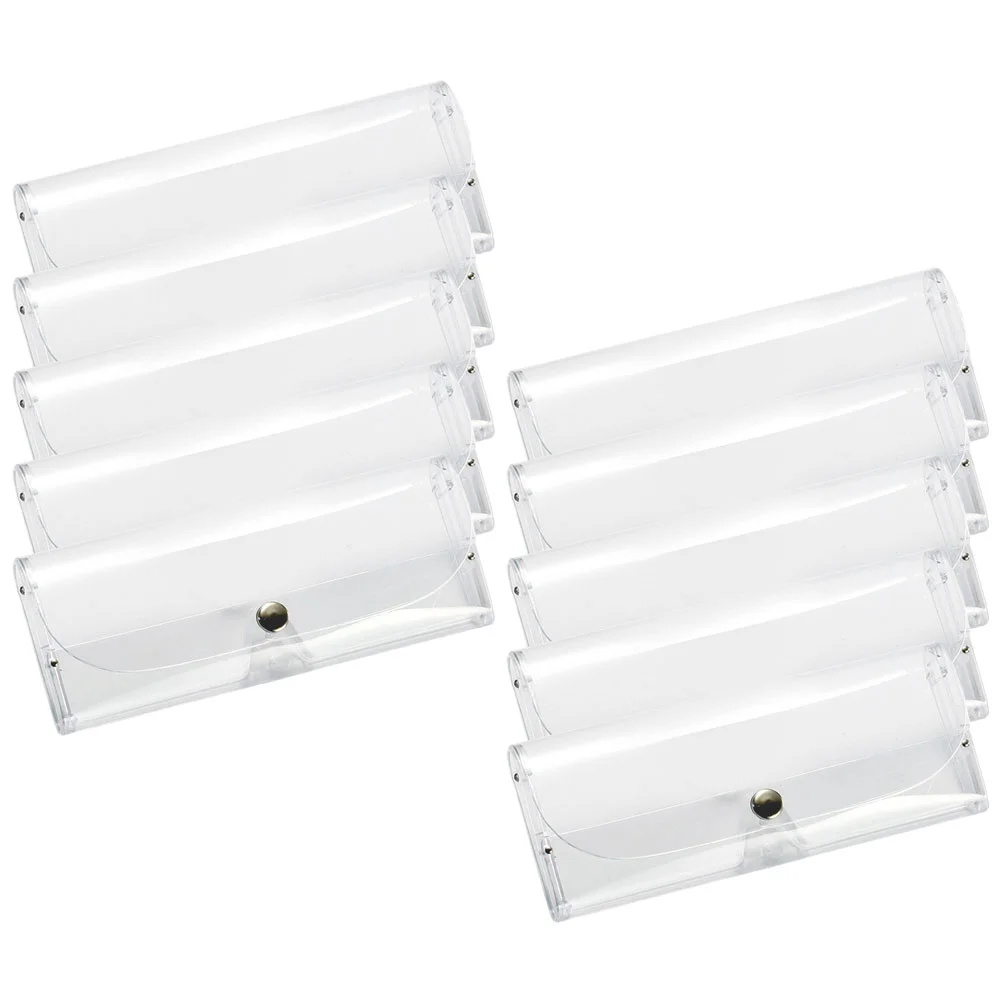 10pcs Eyeglasses Cases Clear Sunglasses Case Transparent Glass Case Plastic Glasses Case with Button
10pcs Eyeglasses Cases Clear Sunglasses Case Transparent Glass Case Plastic Glasses Case with Button